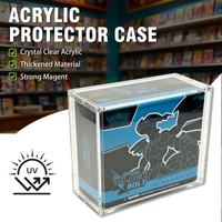 Boîte de présentation moderne en acrylique avec couvercle magnétique pour cartes Elite Trainer Box, résistante aux UV, pour jeu de cartes à collectionner PTCG - Vente en gros