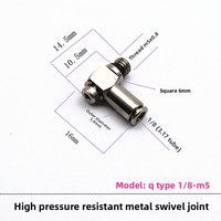 Raccords rapides en métal pour tubes de 1/8 pouce (3 mm) M5, norme britannique, pour machines à sous-vêtements, pneumatiques haute pression