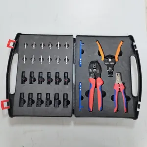 Solar Tools Kits Wire Stripper Solar Connector Spanner Wrench 6mm Solar Panel PV Cable Solar Crimping Tool Kit