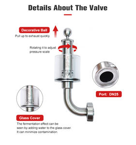 Válvula Reguladora de Cerveza de Acero Inoxidable Sanitario, Válvula de Seguridad SS304, Venta de Fábrica - Product Image 2