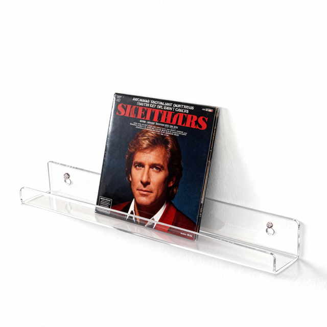 Wall-mounted U-shaped Transparent Acrylic Display Rack U Shape clear Acrylic CD Record Storage Display Rack Holder Stand Shelf