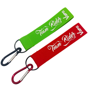 Sangle de poignet personnalisée pour sports de plein air avec logo imprimé, cordon en nylon pour clés et sac à dos, cordon court en polyester avec mousqueton - Product Image 1