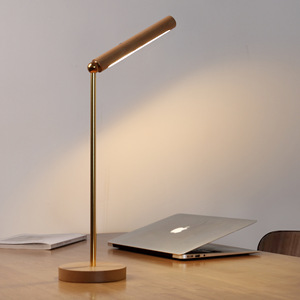 Luminária de Mesa Inteligente DIY <span class=keywords><strong>LED</strong></span> Durável de Madeira com Rotação 360°, Botão Manual de Dimerização, Luz Branca Recarregável - Product Image 3