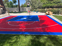 Terrain de basket-ball DIY 20x25 pour jardin, terrain de sport, absorption des chocs, durable, imperméable, écologique, durée de vie de 10 ans
