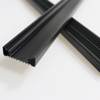 Système de profilés en aluminium d'extrusion Support en aluminium encastré Diffuseur Montage Bande d'extrusion Lumière Profil LED Canal Noir
