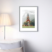 Boarding Arts AL-16 Bingkai Foto Aluminium Alloy Profil Tipis Modern - Ringan, Cetak Digital, Bentuk Persegi Panjang, Untuk Penggunaan di Meja
