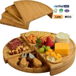 <span class=keywords><strong>Tabla</strong></span> <span class=keywords><strong>de</strong></span> Quesos <span class=keywords><strong>de</strong></span> Bambú Personalizada Tipo 2026, Bandeja Giratoria <span class=keywords><strong>de</strong></span> Bambú <span class=keywords><strong>de</strong></span> Varios Niveles <span class=keywords><strong>con</strong></span> Cuchillo para <span class=keywords><strong>Cortar</strong></span> - Product Image 1