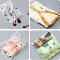 Sacs d'emballage en plastique givré personnalisés Creatrust avec votre logo, en polyéthylène recyclé, pour vêtements, avec fermeture éclair