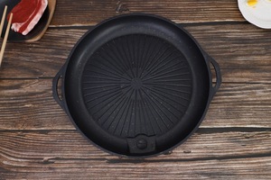 Ustensiles de cuisine coréens de 32cm, filtre à huile pour barbecue en plein air, poêles à rôtir, cuisinière à gaz, poêle à frire pour four de type carte - Product Image 3
