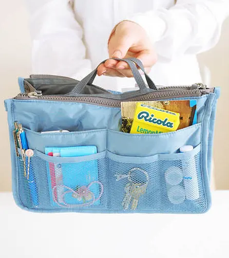 Portable Multi-function Handbag in Bag Organiser Insert Organizer Tidy Travel Cosmetic Pocket