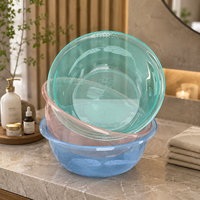 Bassine de lavage en plastique PP transparent épaissi, modèle Lotus, pour usage domestique, pour légumes et visage, vente en gros d'usine, OEM ODM