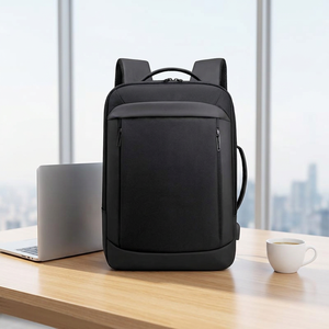 Black Waterproof Laptop Backpack Business Travel Bag with USB Port <b>Large</b> Capacity Computer <b>Rucksack</b> for Office School - Product Image 5