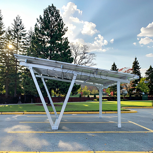 Structure de carport solaire en aluminium anodisé argenté avec une durée de vie de 25 ans pour les panneaux solaires photovoltaïques, garage de stationnement extérieur - Product Image 4