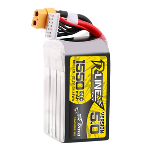 Batería de Polímero de Litio de Alta Velocidad Tattu R-Line Versión 5.0 1550mAh 150C 6S 22.2V para Quadcopter de Carreras XT60 - Product Image 6