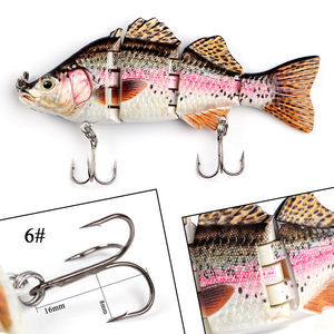 Bassmaster salmonete <span class=keywords><strong>vivo</strong></span> atraer señuelo de plástico articulado de señuelo de pesca artificial pesca de lubina <span class=keywords><strong>cebo</strong></span> - Product Image 5