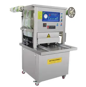 Auto Industrial Gas Flushing Meat Food Skin Map Tray Chamber Vacuum Sealer Packing Sealing Machines