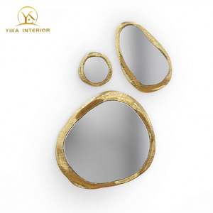 Espejo Decorativo de Pared <span class=keywords><strong>Bocado</strong></span> Lobo, Estilo Moderno y Lujoso, Minimalista, de Acero Inoxidable, Decoración Artística para el Hogar, Venta Directa de Fábrica - Product Image 2