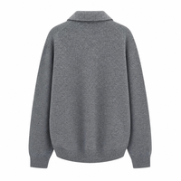 Pull-over en maille élégant et urbain pour homme, col en V, mélange acrylique, polyester et nylon, coupe oversize, idéal pour l'hiver - Vente en gros