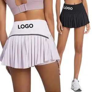 Kostenlose benutzer definierte Logo Hot Selling Active Fashion Sportswear Ästhetische Mini Plissee Damen Golf bekleidung Tennis röcke