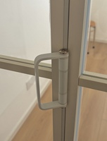 Portes en verre ultra-minces à cadre en acier, résistantes aux ouragans et étanches, avec surface finie, pour cloisons de bureau, usage extérieur et extérieur