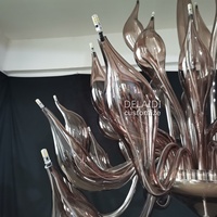 Lustre en verre de Murano, lampes de salon, luminaire suspendu, éclairage personnalisé
