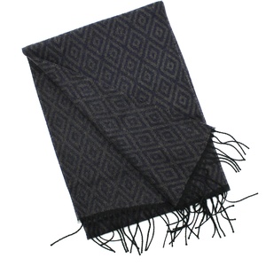 Azul oscuro Beige estilo largo invierno cálido Cachemira sensación Unisex venta al por mayor personalizado tejido suave lana acrílico tejido cepillado bufanda - Product Image 4