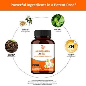 Prix de gros : Gélules d'Ashwagandha et de Basilic sacré, supplément à base de plantes pour la gestion du stress et la promotion d'une humeur positive - Product Image 5