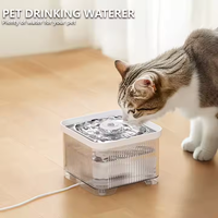 Fontaine à eau automatique pour animaux de compagnie 3L ABS sans fil avec écran LCD et réglage de l'heure, étanche pour chiens, chats et petits animaux