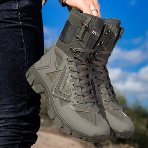 Botas de senderismo tácticas de gran tamaño unisex de media pantorrilla para exteriores, botas de viaje de verano e invierno, tallas grandes 48 53, venta directa al por mayor - Product Image 4