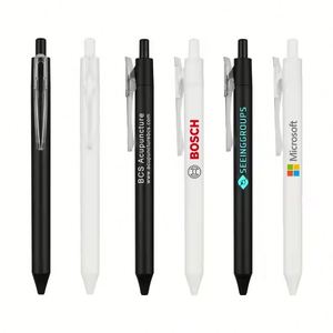 Promotional Custom Logo Printed <b>Rubber</b> <b>Sprayed</b> Hotel Use Gift Multi-color Black Ink 0.5mm Tip Plastic Gel Pen - Product Image 5