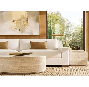NANWEI Stone Natural Travertine <strong>Coffee</strong> <strong>Table</strong> Round Side <strong>Table</strong> <strong>Circular</strong> Sofa <strong>Table</strong> for Home Furniture - Product Image 6