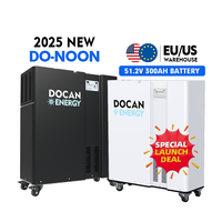 Nouveau Pack de Batteries Solaires LiFePO4 Docan 2025 Prêt à l'emploi 51.2V 300Ah 15kWh pour Système Solaire Domestique 51.2V 314Ah 16kWh