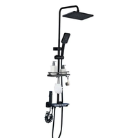 Corps en laiton chromé robinet mural Design moderne salle de bain douche pluie ensemble fonction thermostat