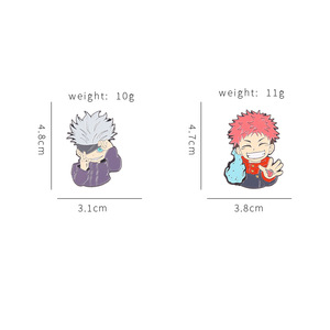 En gros : Épingles en émail Gojo Satoru Yuji, Broches et Badges <span class=keywords><strong>Manga</strong></span>, Figurines de personnages d'anime avec masque pour les yeux, Accessoires de cosplay Jujutsu, Bijoux - Product Image 6