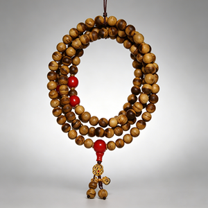 กำไลข้อมือไม้กฤษณาสำหรับผู้หญิง ขายส่ง งานถักมือสไตล์วินเทจ ประดับด้วยหินเจียรรูปกากบาท ลูกปัดแบบฟิกาโร่ สร้อยประคำสำหรับชาวพุทธ - Product Image 6