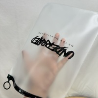 Sacs à fermeture éclair colorés de haute qualité, sacs à fermeture éclair givrés pour vêtements, sacs à double fermeture éclair, vente en gros personnalisée, PVC/EVA/PP PE acceptés