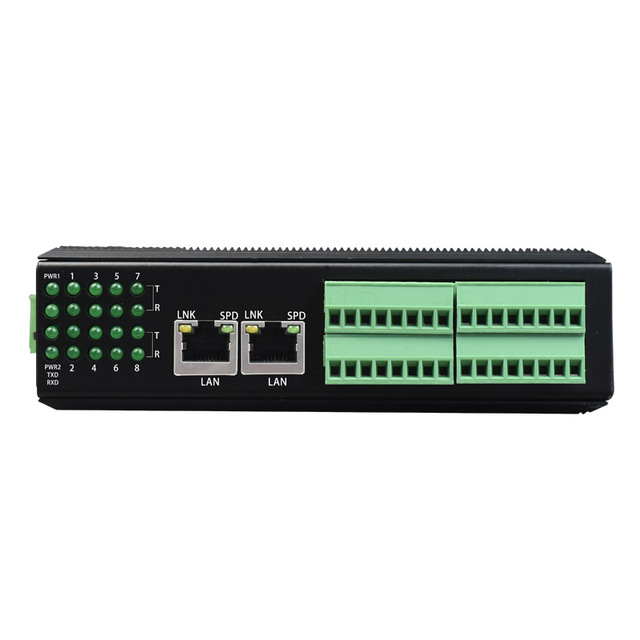 8 Port Serial RS485 RS422 to Ethernet Device Server support Modbus RTU to Modbus TCP SSL MQTT Modbus Gateway