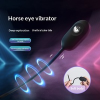 Stimulateur urétral électrique en silicone vibrant pour le plaisir sexuel masculin, dispositif souple à 10 fréquences de vibration, accessoire SM