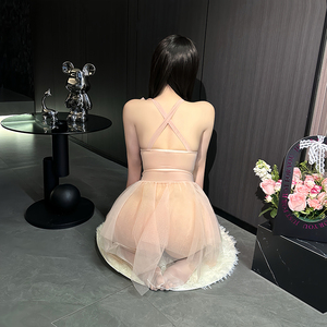 Tek boyutlu seks itiraz gecelik netleştirme Frenum dantel dekorasyon işık kontrol seviyesi sutyen pedi içi boş perspektif kayma içerir - Product Image 4