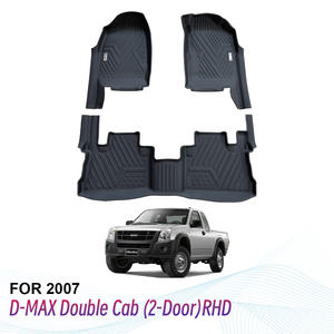 พรมปูพื้นรถยนต์คุณภาพสูง ทนทานทุกสภาพอากาศ แบบ 5D ลึกพิเศษ ทำความสะอาดง่าย สำหรับรถยนต์อีซูซุ ดีแม็กซ์ ปี 2007 - Product Image 3