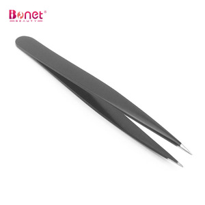 Pince <span class=keywords><strong>à</strong></span> <span class=keywords><strong>épiler</strong></span> pour sourcils en acier inoxydable, pointe inclinée et incurvée, outil de dépoillement des sourcils durable et tendance - Product Image 4