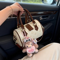 Bolso de Mano de Piel Sintética PU para Mujer, Modelo Boston Pequeño, 2026, con Correa para el Hombro, Personalizable con Logotipo, Venta al Por Mayor