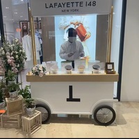 Carrito de Exhibición Comercial Multifuncional - Carrito Ligero para Regalos Florales, Activaciones en Centros Comerciales, Bodas y Eventos al Aire Libre