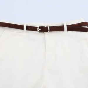 PB&ZA <span class=keywords><strong>Femme</strong></span> 2026 Nouvelle Collection Été <span class=keywords><strong>Chic</strong></span> et Tendance Tenue Décontractée avec Ceinture Short Vintage Taille Haute Fermeture Éclair Jupe-Short <span class=keywords><strong>Femme</strong></span> - Product Image 4