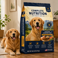 Sacs d'emballage personnalisés pour aliments pour chiens, sachets refermables pour aliments pour animaux de compagnie avec fermeture éclair, sacs autoportants résistants à l'humidité pour aliments secs pour chiens