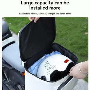 Sac de rangement arrière pour vélo électrique en tissu Oxford imperméable, grande capacité, portable, accessoires de vélo à suspendre en intérieur - Product Image 4