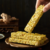Barra de Nueces de Almendras con Semillas de Chía y Cúrcuma Dulce, Alta en Proteínas y Fibra Dietética, Snacks Saludables para Venta al por Mayor