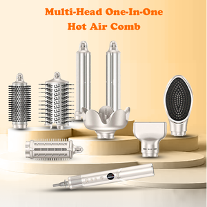 ไดร์เป่าผม Five Plus 8 in 1 ไดร์เป่าผมแบบขั้นตอนเดียว เครื่องหนีบผมตรงแบบมืออาชีพ เครื่องม้วนผม เครื่องมือจัดแต่งทรงผมอเนกประสงค์ แปรงลมร้อน - Product Image 2