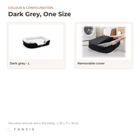 Canapé-lit semi-fermé pour chien avec housse amovible et lavable, surface en tissu peluche, pour les vendeurs en gros et les marques privées
