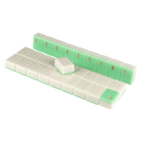 Carreaux de Mahjong verts magnétiques de grandes tailles pour les jeux de casino et les jeux de divertissement en famille Jeux de table Mahjong automatiques